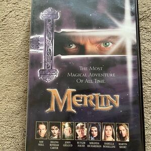 Merlin VHS- Magical Adventure Sam Neill Helena Bonham Carter Martin Short